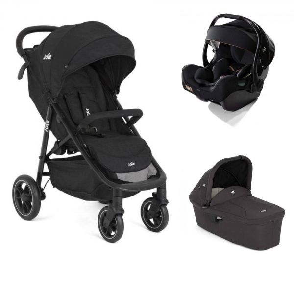 Poussette trio Litetrax Shale + siège auto i-Jemini Eclipse + nacelle Ramble Shale