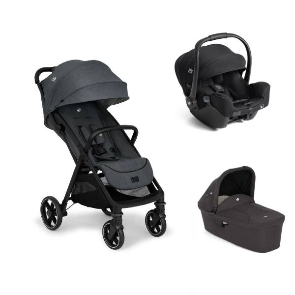 Poussette trio Parcel LX Signature Ebony + siège auto i-Starter Eclipse + nacelle Ramble Shale