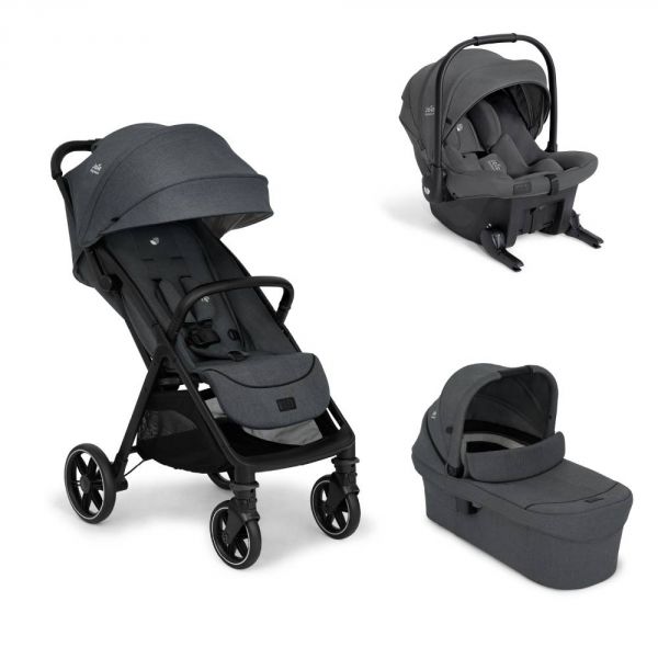 Poussette trio Parcel LX Signature Ebony + siège auto Sprint Ebony + nacelle Ramble XL Ebony