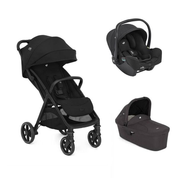 Poussette trio Parcel LX Signature Eclipse + siège auto i-Snug 2 Raven + nacelle Ramble Shale