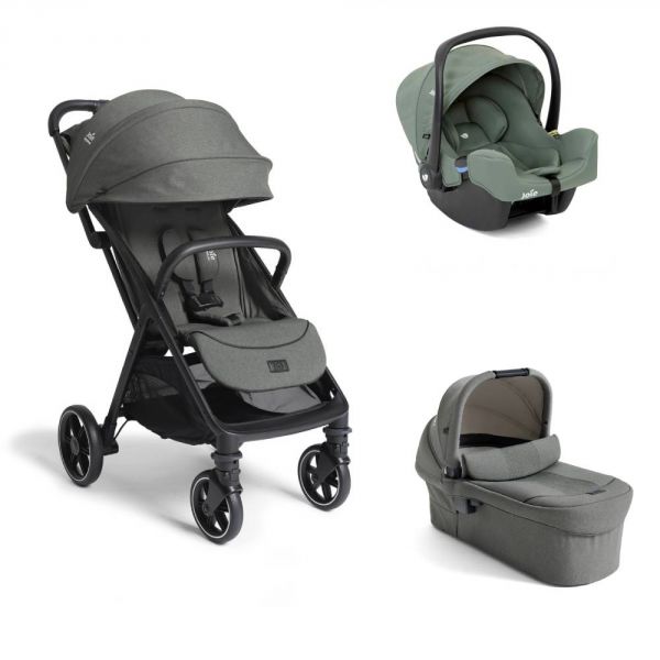 Poussette trio Parcel LX Signature Evergreen + siège auto i-Snug 2 Laurel + nacelle Ramble XL Evergreen