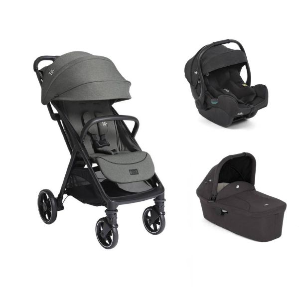Poussette trio Parcel LX Signature Evergreen + siège auto i-Gemm 3 Raven + nacelle Ramble Shale