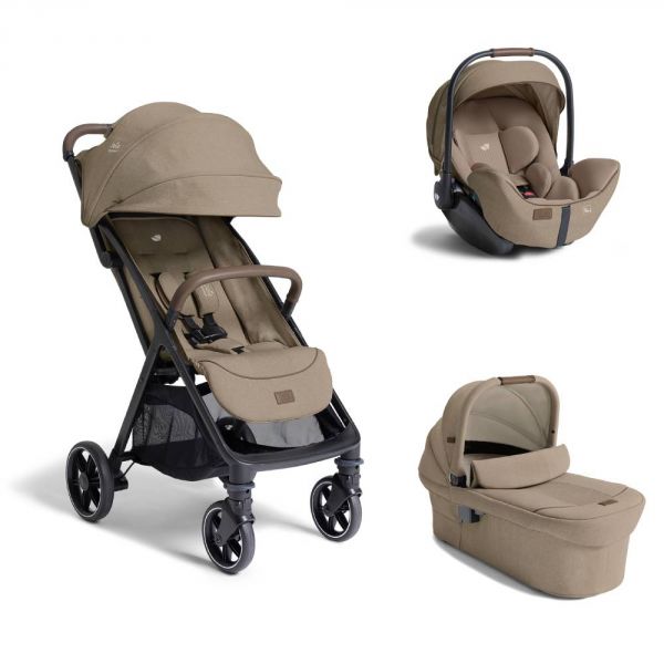 Poussette trio Parcel LX Signature Sandstone + siège auto i-Level Pro Signature Sandstone + nacelle Ramble XL Sandstone