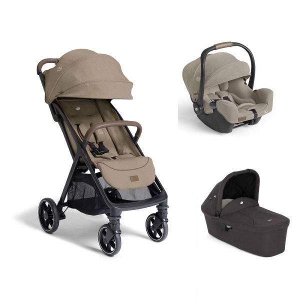 Poussette trio Parcel LX Signature Sandstone + siège auto i-Starter Sandstone + nacelle Ramble Shale