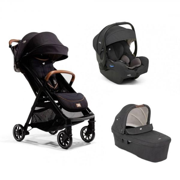 Poussette trio Parcel Signature Eclipse + siège auto i-Gemm 3 Shale + nacelle Ramble XL Shale