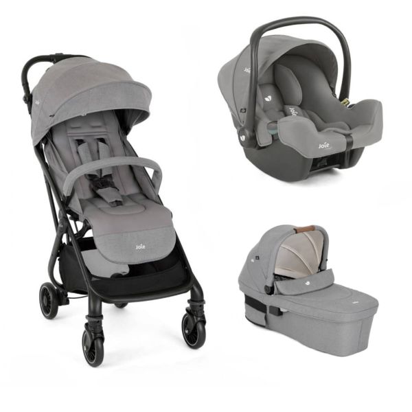 Poussette trio Tourist Pebble + siège auto i-snug 2 Pebble + nacelle ramble XL Pebble