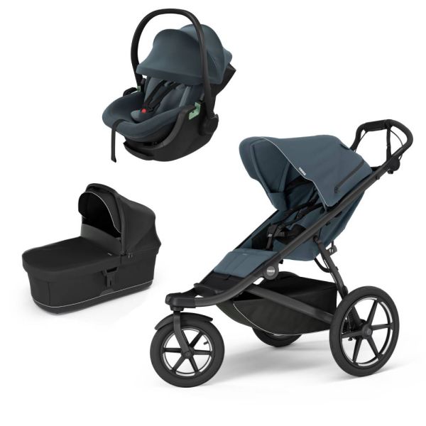 Poussette trio Urban Glide 3 Dark slate + siège auto Maple Darkest blue + nacelle Urban Glide Black