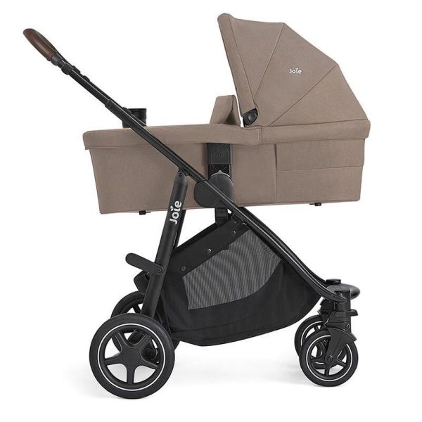 Poussette trio Versatrax + siège auto i-Gemm 3 Raven + nacelle Ramble XL Cashew