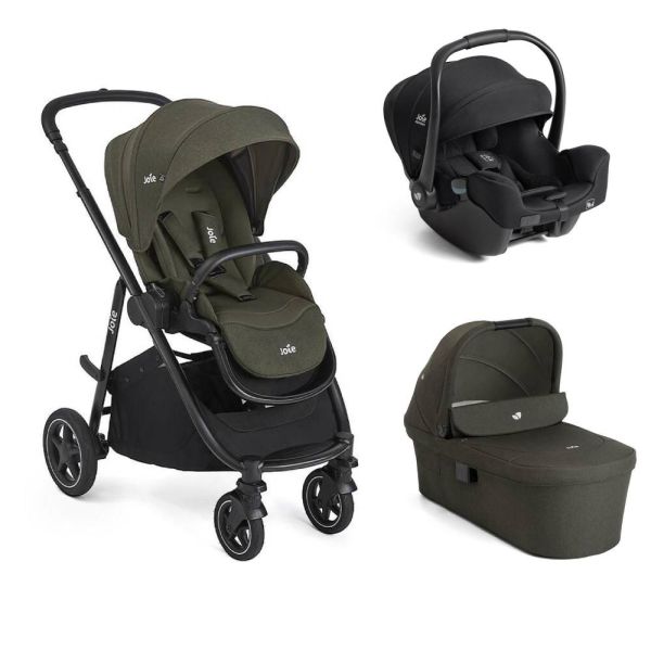 Poussette trio Versatrax + siège auto i-Starter Eclipse + nacelle Ramble XL Fern