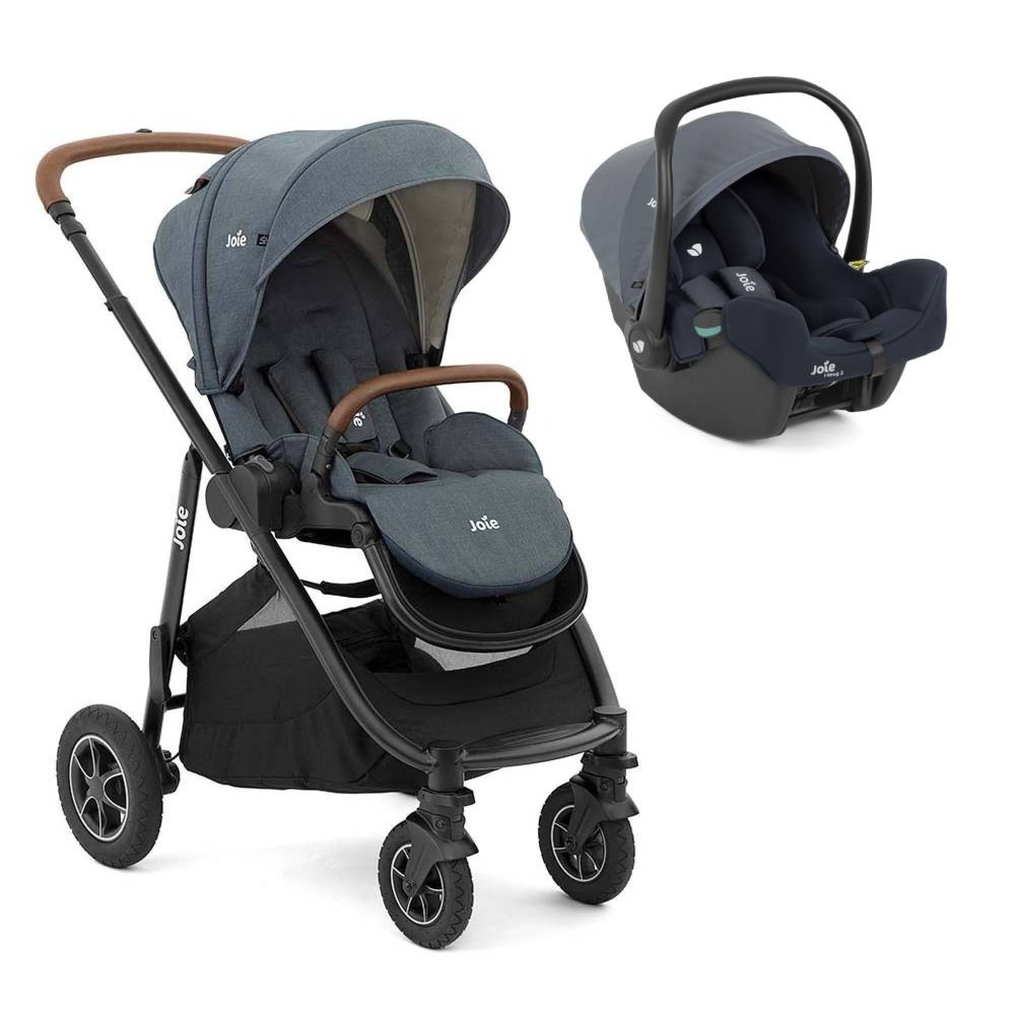 Poussette duo Versatrax Lagoon + siège auto i-snug 2 Lagoon - Made in Bébé