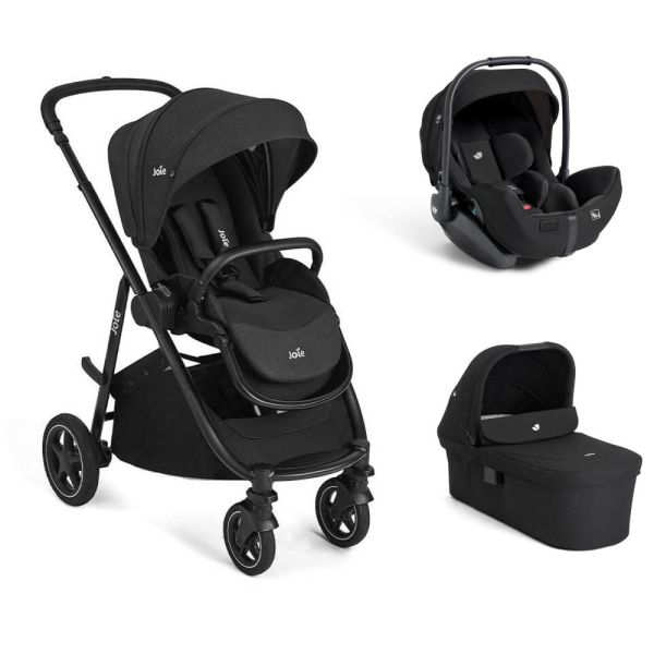 Poussette trio Versatrax + siège auto i-Level Pro Eclipse + nacelle Ramble XL Raven
