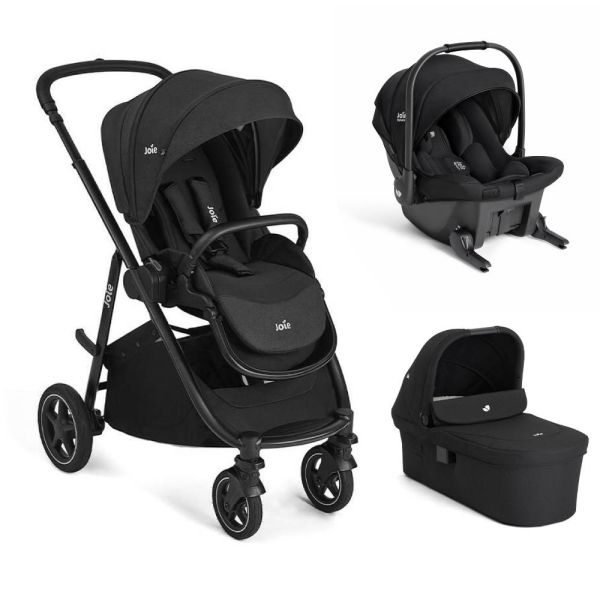 Poussette trio Versatrax + siège auto Sprint Eclipse + nacelle Ramble XL Raven