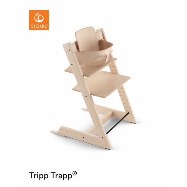 Pack chaise haute Tripp Trapp + baby set + tablette Naturel