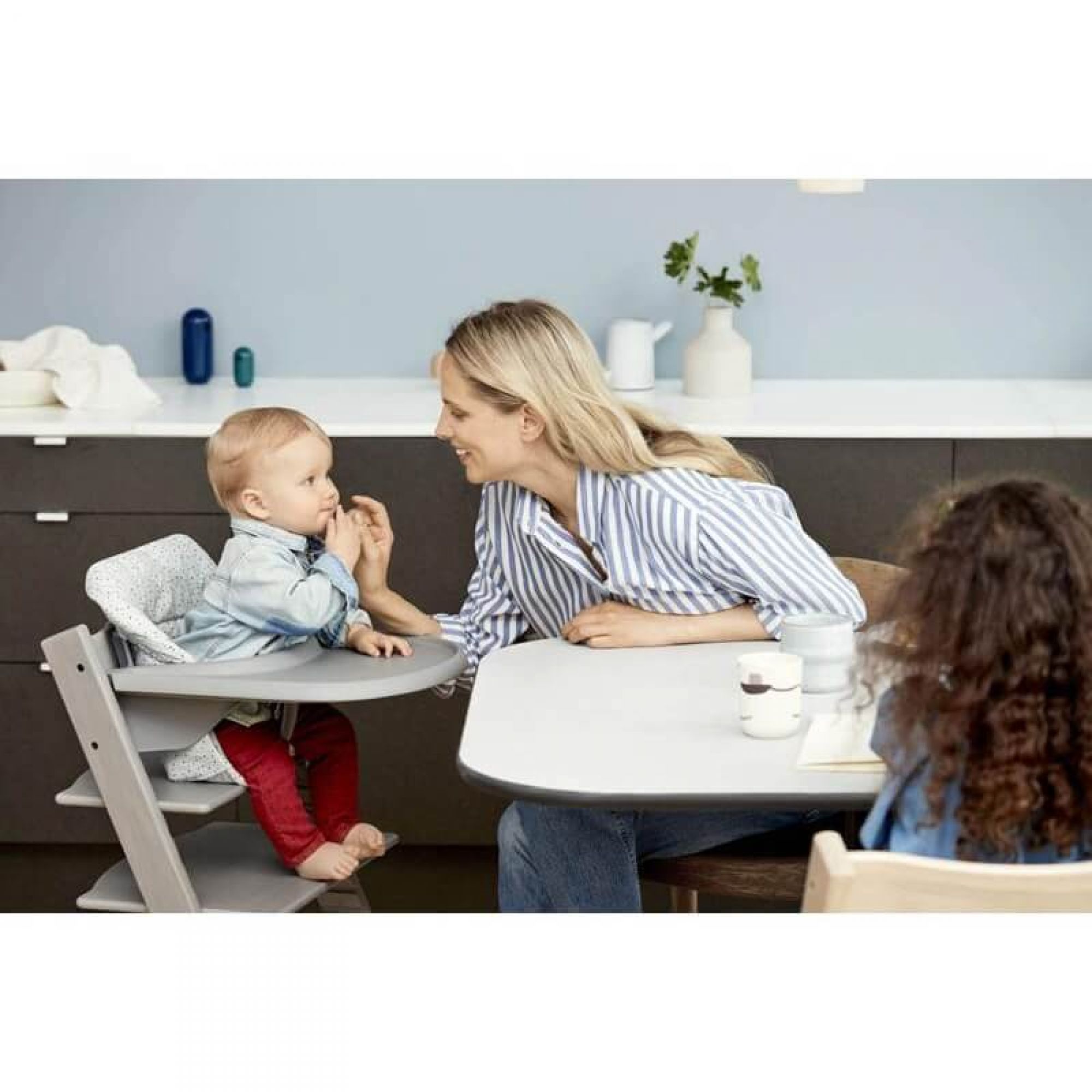 Pack chaise haute Tripp Trapp + baby set + tablette Naturel - Made in Bébé
