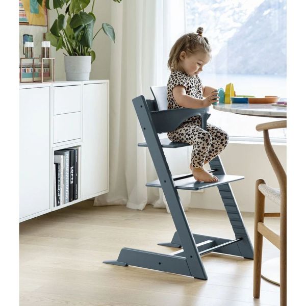 Pack Chaise haute Tripp Trapp Bleu Fjord et son Baby Set offert