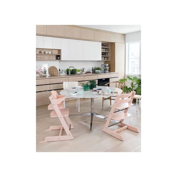 Pack Chaise haute Tripp Trapp Rose poudré et son Baby Set offert
