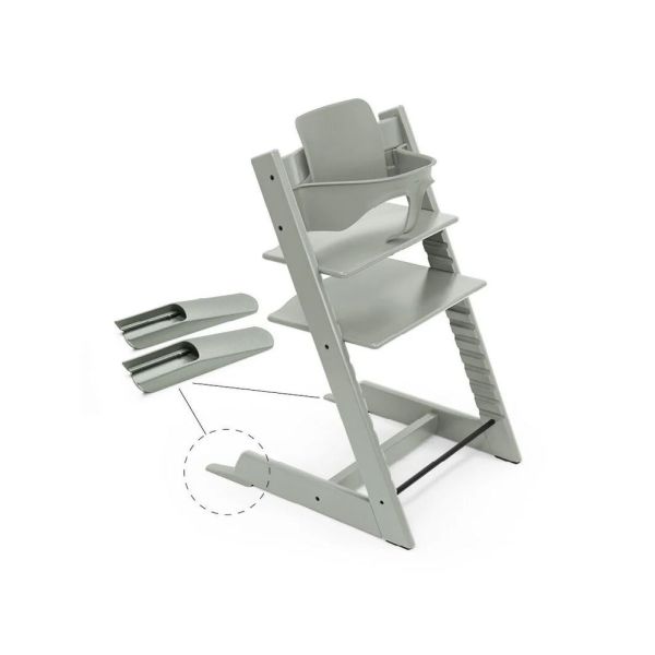 Pack Chaise haute Tripp Trapp Vert glacier et son Baby Set offert