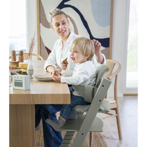 Pack Chaise haute Tripp Trapp Vert glacier et son Baby Set offert