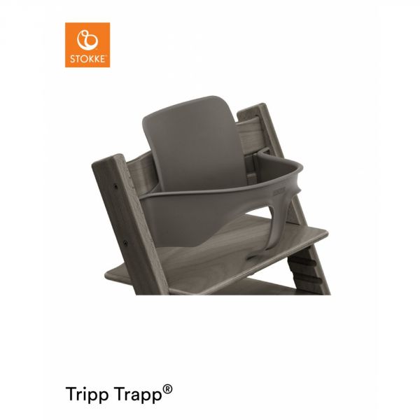 Pack chaise haute Tripp Trapp + baby set + tablette Gris brume