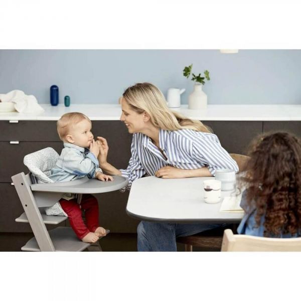 Pack chaise haute Tripp Trapp + baby set + tablette Gris tempête