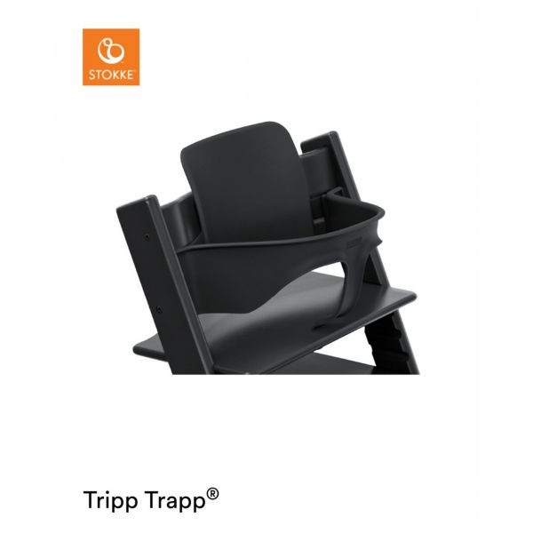 Pack chaise haute Tripp Trapp + baby set + tablette Noir