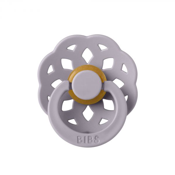 Pack de 2 sucettes Bohème Caoutchouc 0-6 mois Fossil Grey et Mauve