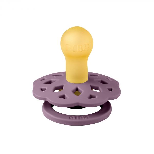 Pack de 2 sucettes Bohème Caoutchouc 0-6 mois Fossil Grey et Mauve
