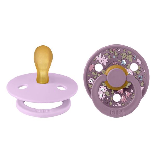 Pack de 2 sucettes Colour Liberty 0-6 mois Camomille Violet mix