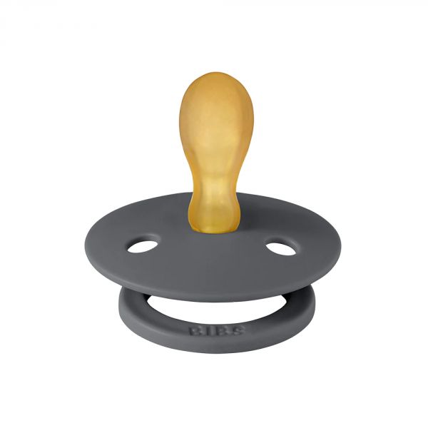 Pack de 2 sucettes Colour Caoutchouc symétrique 0-6 mois Sand et Iron