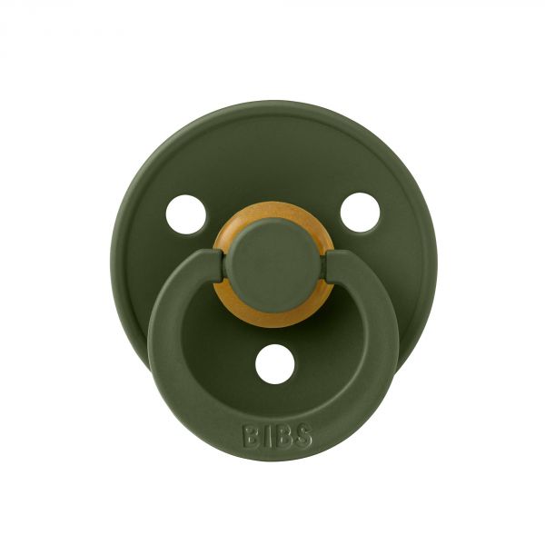 Pack de 2 sucettes Colour Caoutchouc symétrique 0-6 mois Sage et Hunter Green