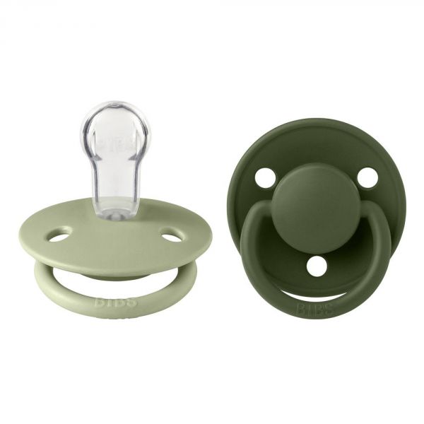 Pack de 2 sucettes De Lux Silicone taille unique Sage et Hunter Green