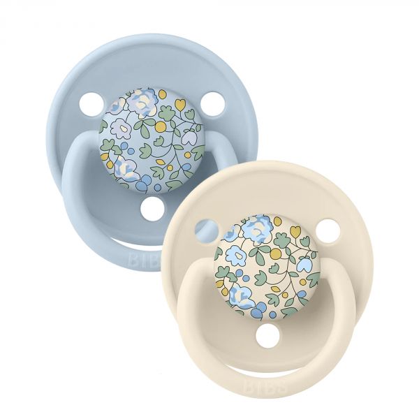 Pack de 2 sucettes De Lux Silicone taille unique Liberty Eloise Baby Blue Mix