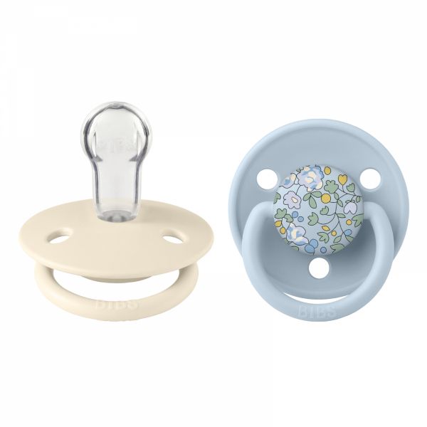 Pack de 2 sucettes De Lux Silicone taille unique Liberty Eloise Baby Blue Mix