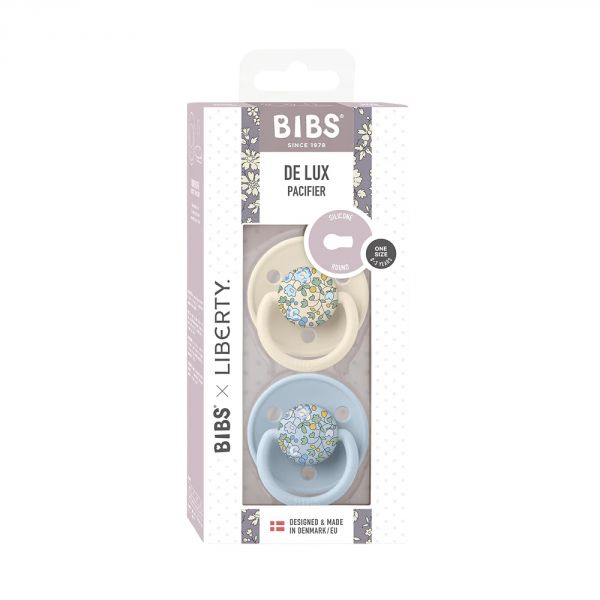 Pack de 2 sucettes De Lux Silicone taille unique Liberty Eloise Baby Blue Mix