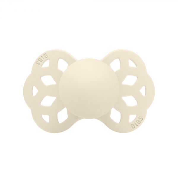 Pack de 2 sucettes Infinity Silicone anatomique 0-6 mois Ivory et Blush