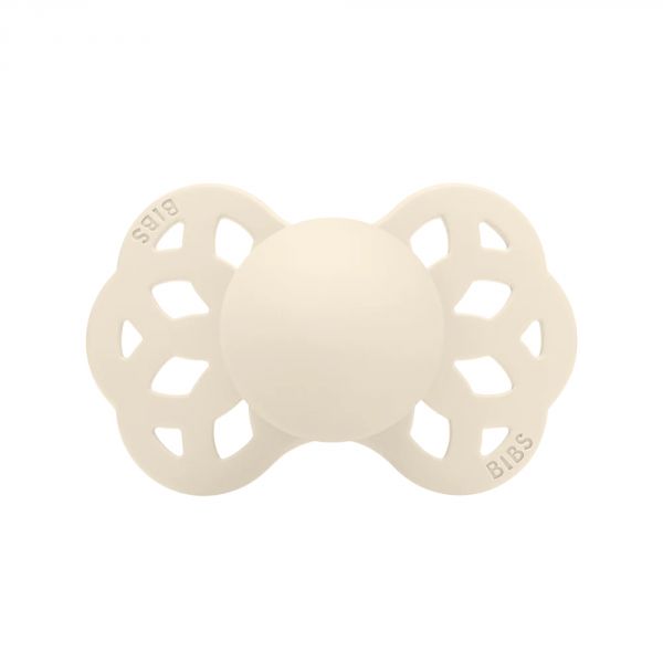 Pack de 2 sucettes Infinity Silicone symétrique 0-6 mois Ivory et Blush