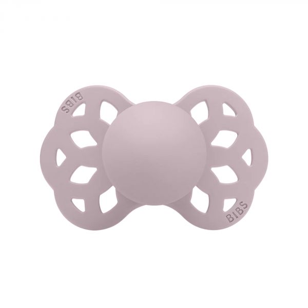 Pack de 2 sucettes Infinity Silicone symétrique 0-6 mois Blossom et Dusky Lilac