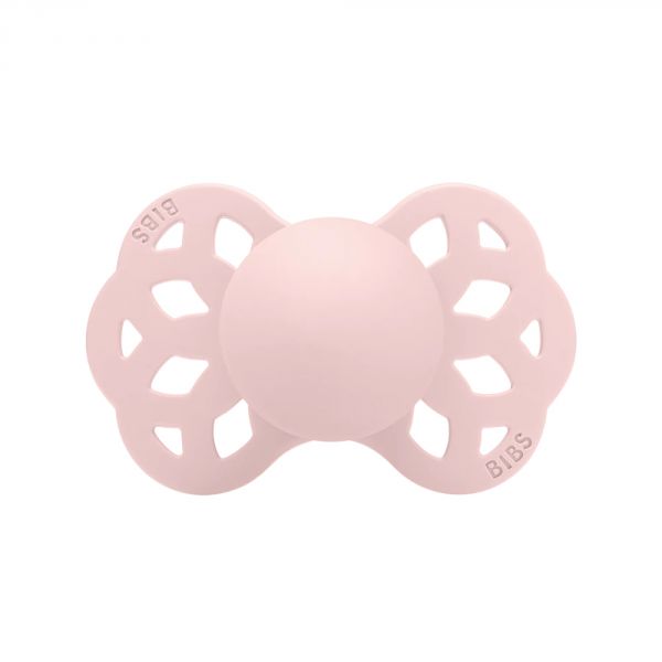 Pack de 2 sucettes Infinity Silicone symétrique 0-6 mois Blossom et Dusky Lilac