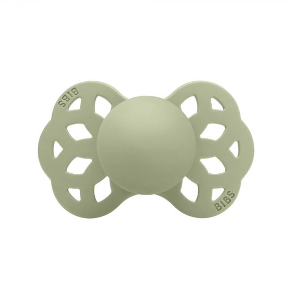Pack de 2 sucettes Infinity Silicone symétrique 0-6 mois Ivory et Sage