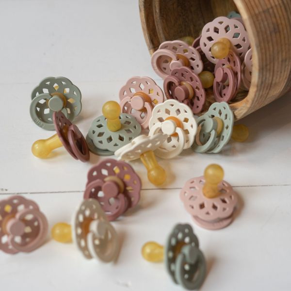 Pack de 2 sucettes Bohème Caoutchouc 6 mois+ Dark Oak et Blush