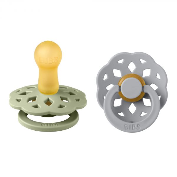 Pack de 2 sucettes Bohème Caoutchouc 6 mois+ Sage et Cloud