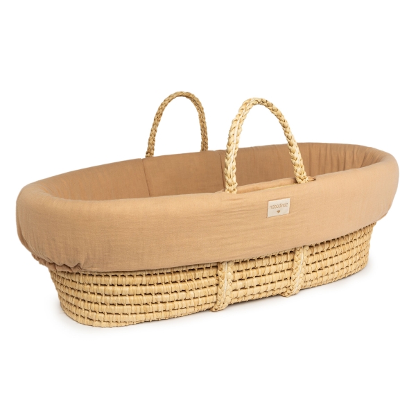 Nobodinoz Habillage Couffin 50x80 Cm Riviera Blue Made In Bebe