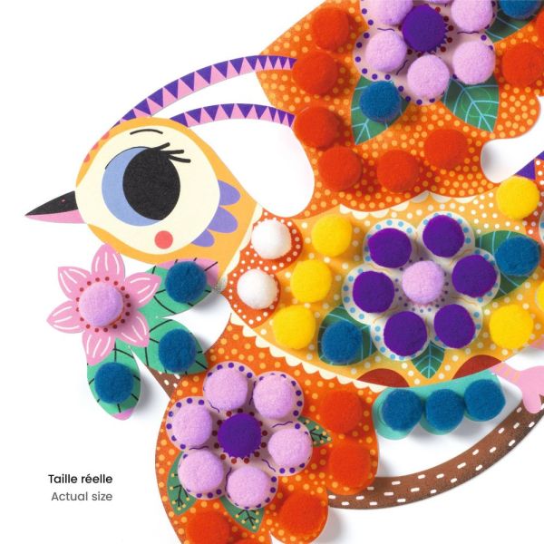Coffret activités de collages silhouettes et pompons Panachés