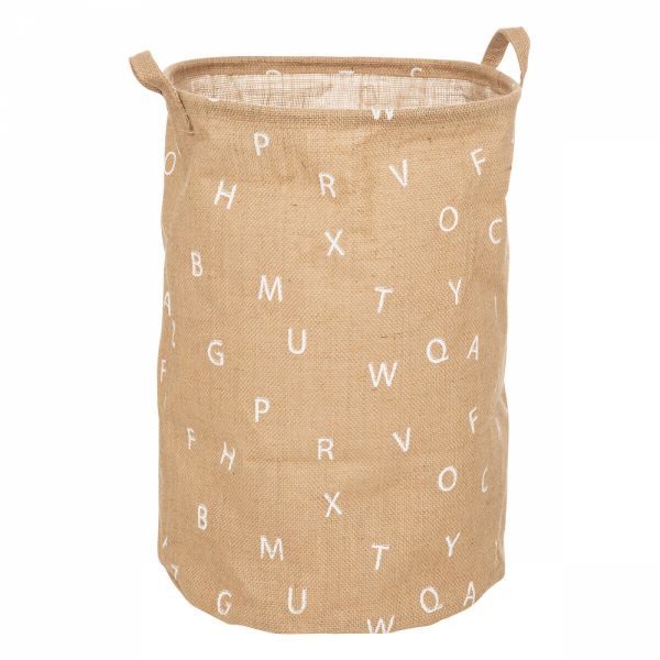 Panier de rangement H50 cm Alphabet jute
