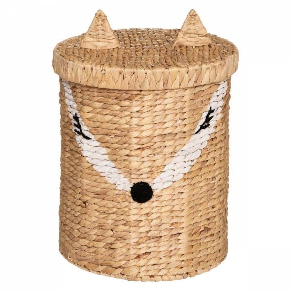 Panier de rangement Renard avec couvercle jacinthe