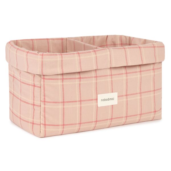 Panier de rangement double Stories Pink Red Checks