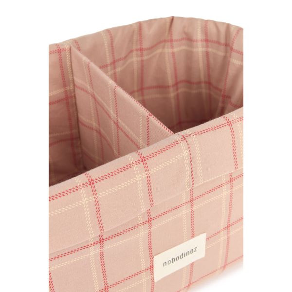 Panier de rangement double Stories Pink Red Checks