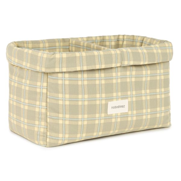 Panier de rangement double Stories Green Lemon Squares