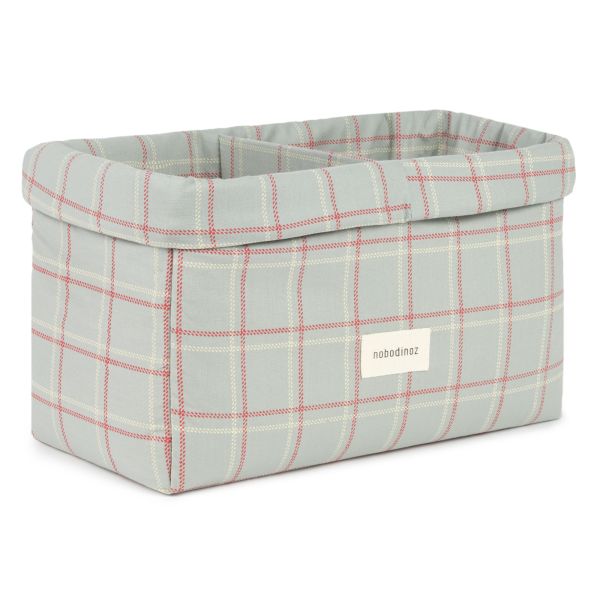 Panier de rangement double Stories Blue Red Checks
