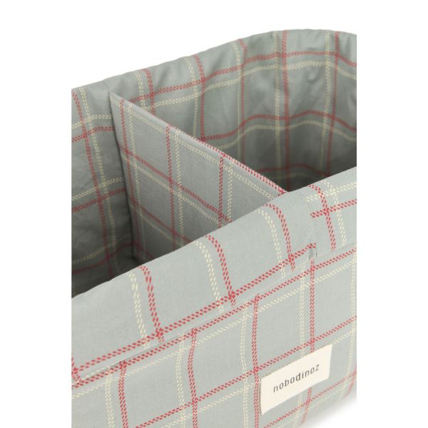 Panier de rangement double Stories Blue Red Checks